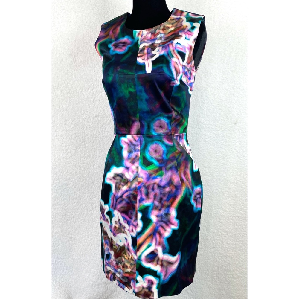 MILLY • Abstract Printed Sleeveless Mini Dress, 4 - Picture 2 of 14